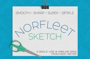 Norfleet Sketch: a modern sans single-line hairline ! Font Download