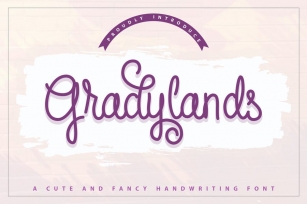 Gradylands | Cute & Fancy Handwriting Font Font Download
