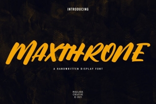 Maxthrone Handwritten Display Font Font Download