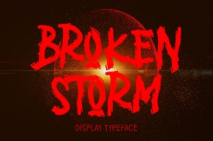 AM BROKEN STORM - Display Brush Font Font Download