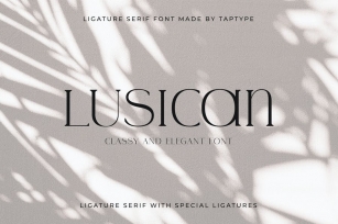 Lusican - Serif Display Font Font Download
