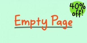 Empty Page Font Download