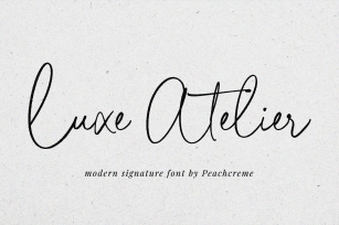 Luxe Atelier // Modern Script Font Download