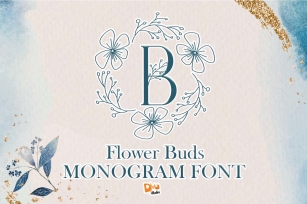 Flower Buds Monogram Font Download
