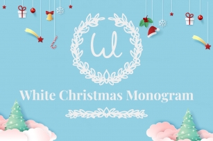 White Christmas Monogram Font Download