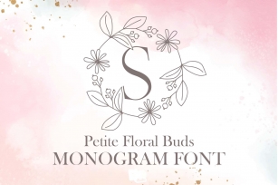 Petite Floral Buds Monogram Font Download