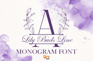 Lily Buds Line Monogram Font Download