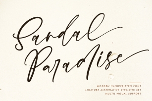 INTRO SALE Sandal Paradise Signature Font Download