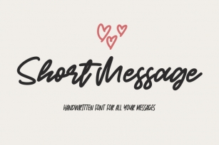 Short Message - Handwritten Font Font Download