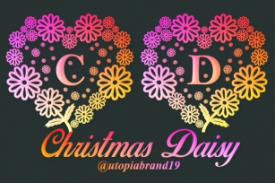 Christmas Daisy Monogram Font Download