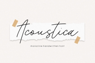 Acoustica Monoline Handwritten Font Font Download
