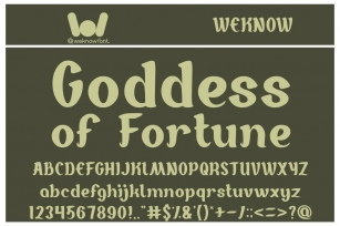 Goddess of Fortune Font Download