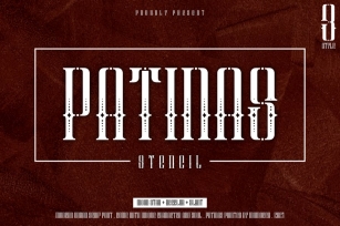 Patinas Stencil Font Download
