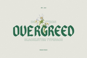 Overgreed - Rounded Blackletter Font Download