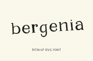Bergenia, SVG pencil texture font Font Download