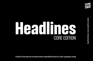 Headlines Core Edition Font Download
