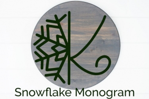 Snowflake Monogram Font Download
