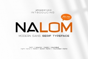 Nalom Sans Serif Typeface Family Font Download