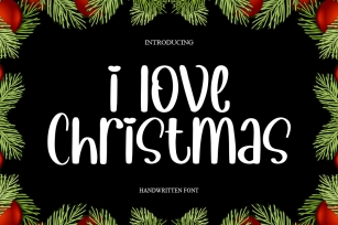 I Love Christmas Font Download
