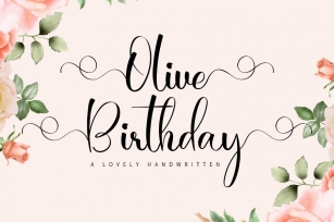Olive Birthday Font Download