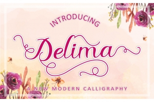 Delima - Modern Script Font Font Download