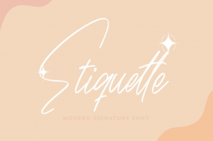 Etiquette - Modern Signature Font Font Download