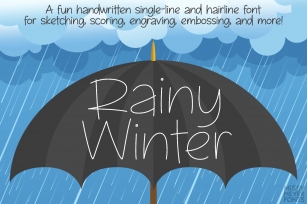 Rainy Winter single-line font Font Download