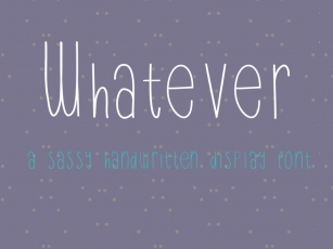 Whatever Font Download