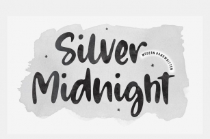 Silver Midnight Script Font YH Font Download