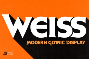 Weiss Modern Gothic Display Font Download