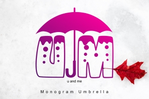 Monogram Umbrella Font Download