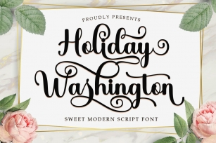 Holiday Washington Script Font Download