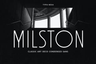 Milston - Classic Art Deco Condensed Sans Serif Font Download