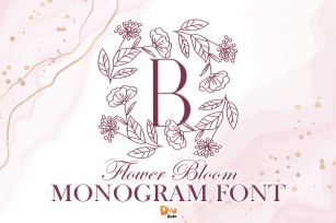 Flower Bloom Monogram Font Download