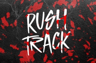 RUSH TRACK - Brush Handwritten Font Font Download