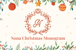 Nona Christmas Monogram Font Download