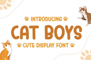 Cat Boys - Cute Handwriting Display Font Font Download