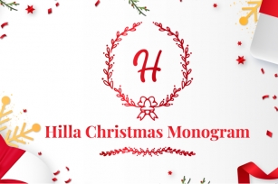 Hilla Christmas Monogram Font Download