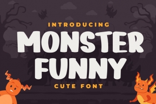 Monster Funny - Cute Display Font Font Download