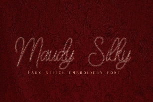 Maudy Silky Faux Stitch Embroidery Font Download