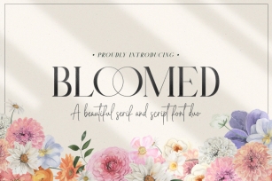 Bloomed Font Duo (Serif Fonts, Script Fonts, Font Duos, Font Duo)) Font Download