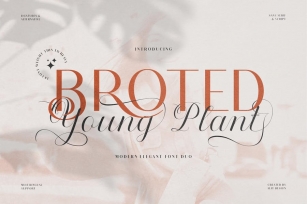 Broted Young Plant Font Duo Font Download
