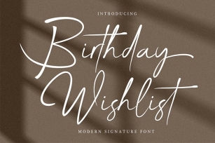 Birthday Wishlist Font Download