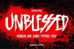 Unblessed -Horror And Scary Typeface Font Download