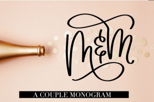 Couple Monogram With Ampersand, Perfect For Weddings! Font Download