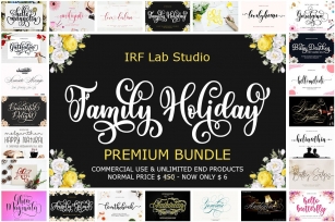 Family Holiday Premium Bundle Font Download