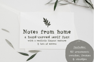 Sale! Notes From Home serif font Font Download