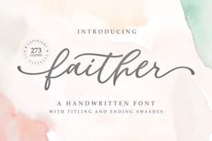 Faither Hand Written Font Font Download