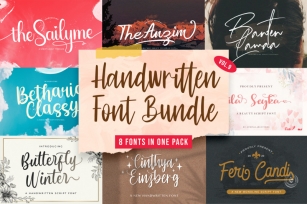 Handwritten Font Bundle Vol 9 Font Download