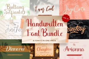 Handwritten Font Bundle Vol 14 Font Download